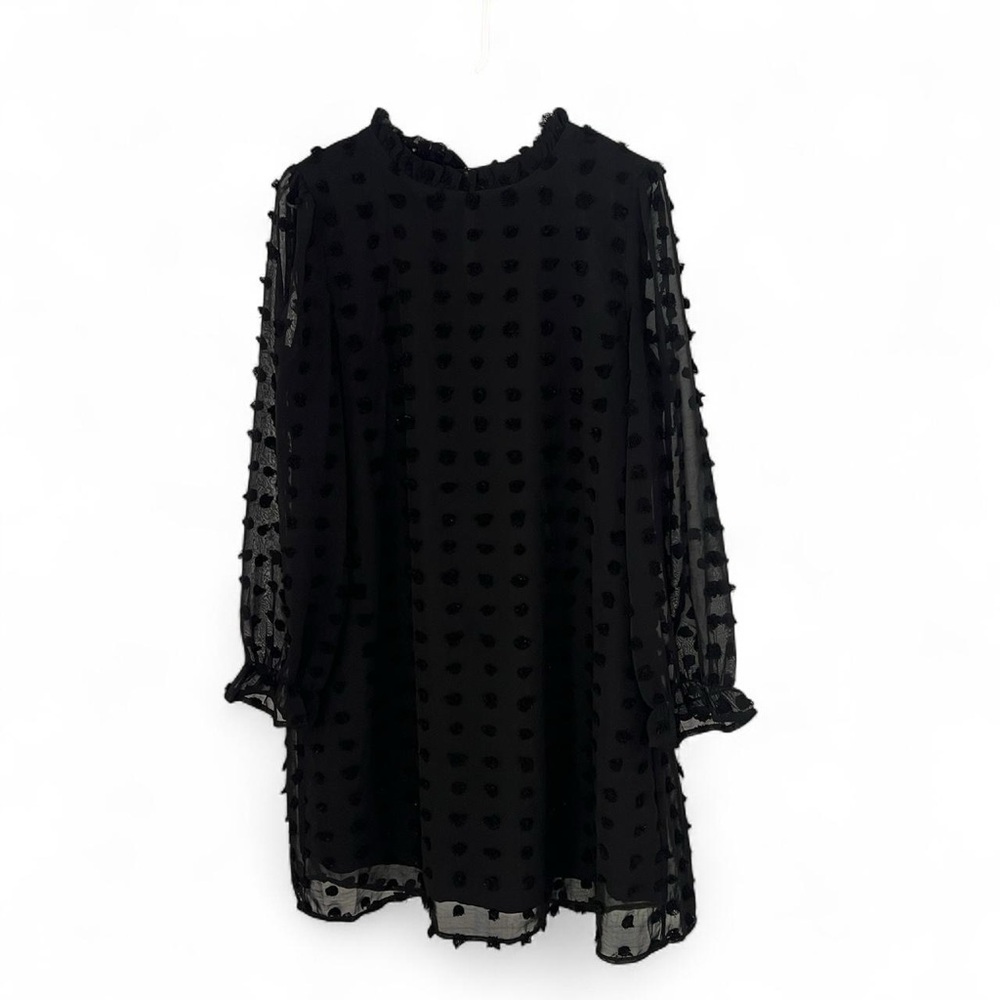 Chic Black Textured Mini Dress